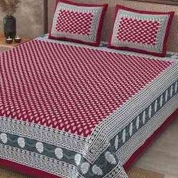 King Size Cotton Bedsheet with 2 Pillow Covers-image-23
