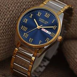 Men Quartz Movement Analogue Watch- RSG 12 BLUE IGP TT-image-76