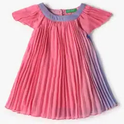 Girls Ombre-Dyed Pleated A-Line Dress-image-36