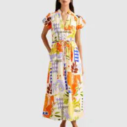 Women Floral Print A-Line Dress-image-26