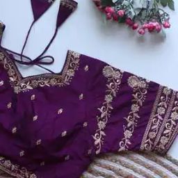 Women Embroidered Back Open Blouse-32