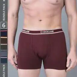 Pack of 6 Men Solid Combed Cotton Interlock Trunks-image-33