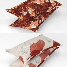 Set of 4 Floral Print Pillow Covers 27" x 17"-image-70