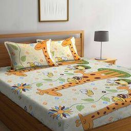 arrabi Printed King-Size Bedsheet with Pillow Covers-picture-36