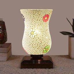 Mosaic Table Lamp with Shade & Wooden Base-image-24