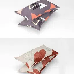 Set of 4 180 TC Printed Pillow Covers 27" x 17"-image-125