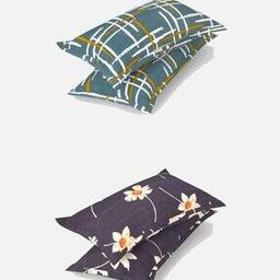 Set of 4 180 TC Printed Pillow Covers 27" x 17"-17