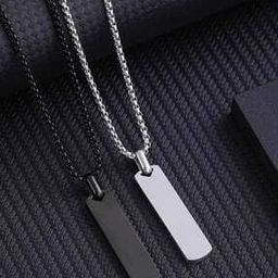 Set of 2 Men Chains with Pendants-image-1