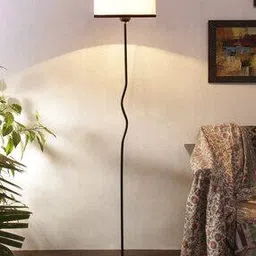 Floor Lamp with Iron Base & Cotton Shade-image-61