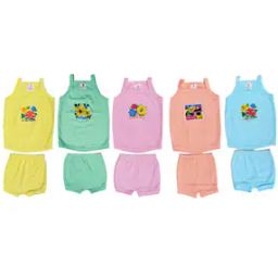 Infants Pack of 5 Typographic Print Upper with Shorts-picture-1