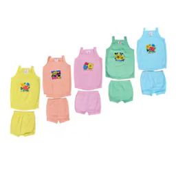 Infants Pack of 5 Typographic Print Upper with Shorts-picture-2