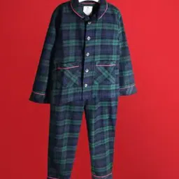Boys Checked Nightsuit Set-image-67