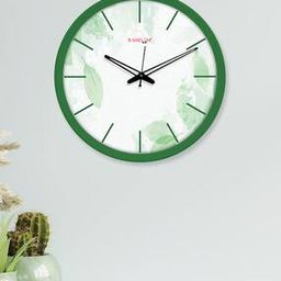 Leaf Print Round Wall Clock-image-99