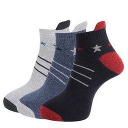 Pack of 3 Striped Ankle-Length Socks-image-97
