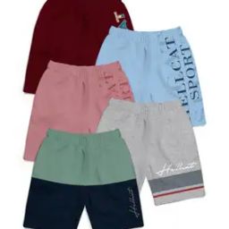 Pack of 5 Typographic Print Shorts-29