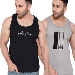 Pack of 2 Typographic Print Sleeveless Vests-picture-16