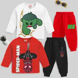 Boys Pack of 2 Printed T-Shirts & Joggers Set-36