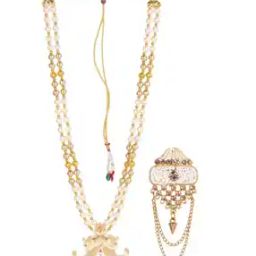 Men Beads Chain With Brooch-48