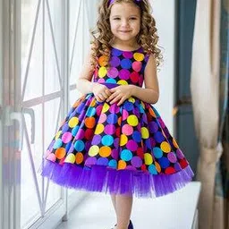 avsar trendz Girls Polka-dot Fit and Flare Dress-picture-18