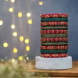 Pack of 12 Women Embellished Bangles-image-33