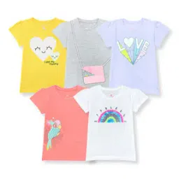 yuv Pack of 5 Graphic Print Round-Neck T-Shirts-picture-13