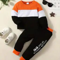 Boys Colourblock Sweatshirt & Joggers Set-image-22