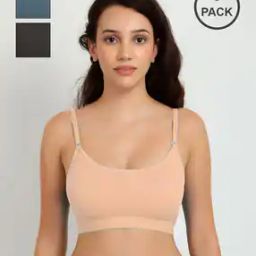 Girls Pack of 3 Ribbed Non-Padded Beginners Bras-image-39