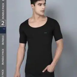 Pack of 2 Men Solid Combed Cotton Shrinkless Vest-picture-47
