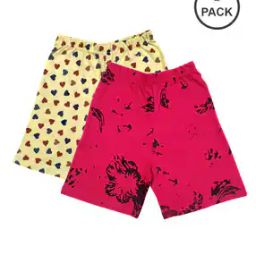 Pack of 2 Printed Shorts with Elasticated Waist-image-42