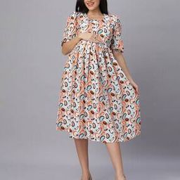 Women Abstract Fit and Flare Dress-image-6