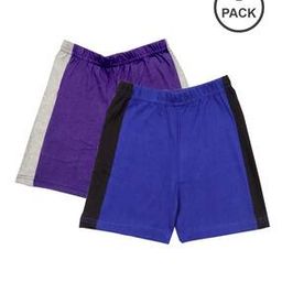 Pack of 2 Colourblock Shorts with Elasticated Waist-picture-2