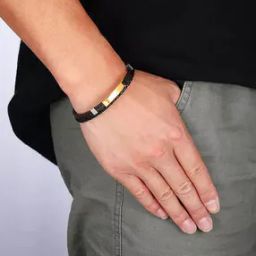 Leather Kada with Clutch-42