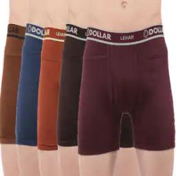 Pack of 5 Men Typographic Print Trunks with Elasticated Waist-picture-46