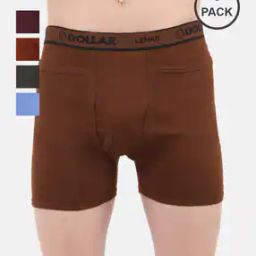 Pack of 5 Men Typographic Print Trunks with Elasticated Waist-picture-49