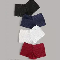 Pack of 4 Mid-Rise Lace Boyshorts-picture-43