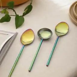 Set of 3 Stainless Steel Serving Spoons-32