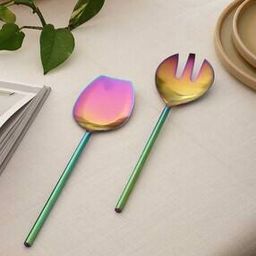 Set of 2 Rainbow Stainless Steel Serving Spoons-27