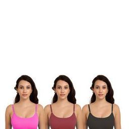 Pack of 3 Girls Ribbed Full-Coverage T-Shirt Bralettes-image-2