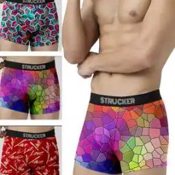 Men Pack of 3 Printed Trunks with Elasticated Waistband-picture-19