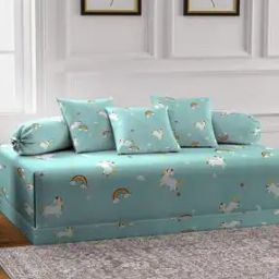 Set of 6 350 TC Printed Bedsheet with Bolsters & Cushion Covers-9