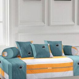 Set of 6 350 TC Striped Bedsheet with Bolsters & Cushion Covers-image-107