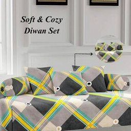 Set of 6 350 TC Printed Bedsheet with Bolsters & Cushion Covers-40