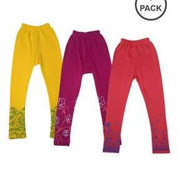 Pack of 3 Floral Print Leggings with Elasticated Waist-image-21