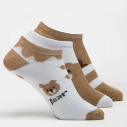 Pack of 3 Bear Print Socks-image-72
