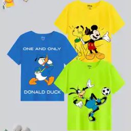 Pack of 3 Micky Mouse Print T-Shirts-image-13