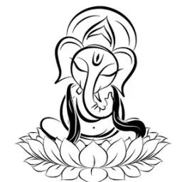 Ganesha Print Self-Adhesive Wall Sticker-28