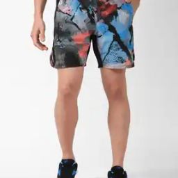 Printed Regular Fit Training Knit Shorts-image-29