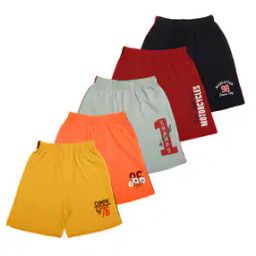 Pack of 5 Typographic Print Shorts-image-15