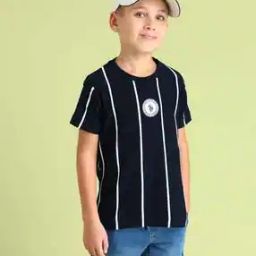 Boys Striped Regular Fit Crew-Neck T-Shirt-image-69
