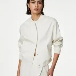 Women Relaxed Fit Bomber Jacket-image-32